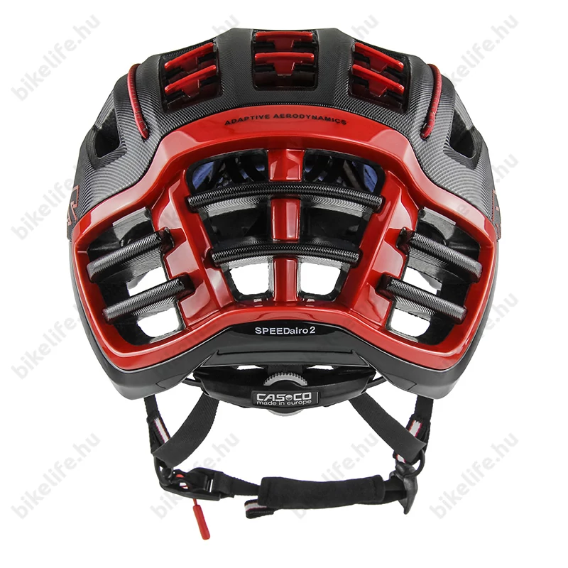 Casco SpeedAiro 2 kerékpáros bukósisak fekete/piros, L-es méret (59-62cm fejkerület)
