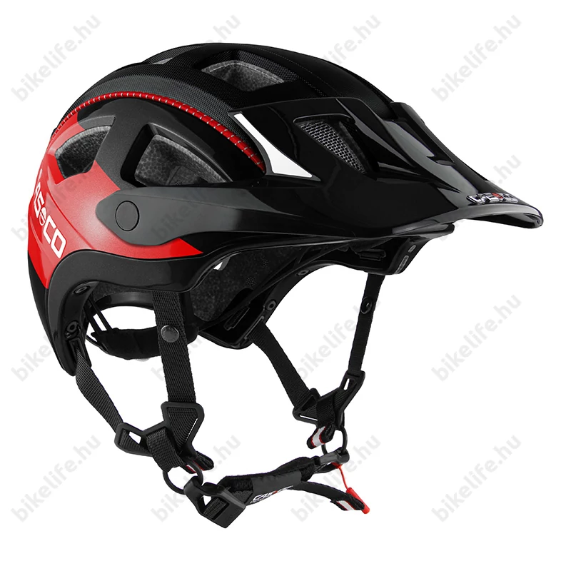 Casco MTBE 2 kerékpáros bukósisak fekete/piros L-es (58-62cm fejkerület)