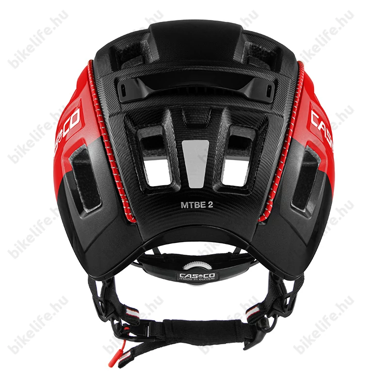 Casco MTBE 2 kerékpáros bukósisak fekete/piros L-es (58-62cm fejkerület)