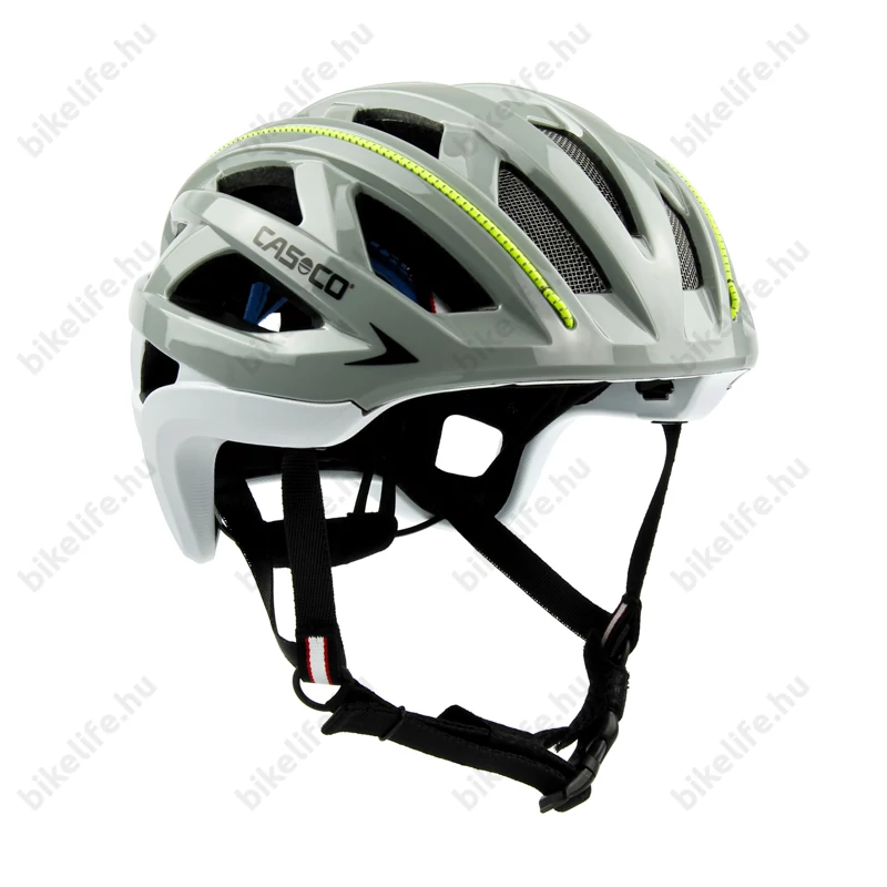 Casco Cuda 2 Strada kerékpáros bukósisak szürke/fehér/neon L-es (59-62cm fejkerület)
