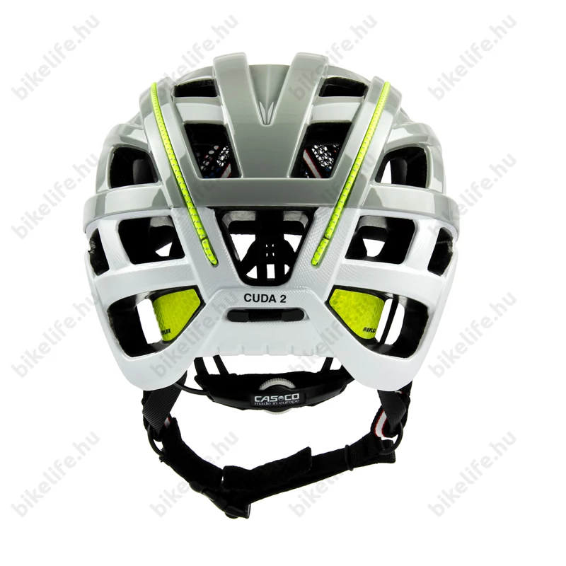 Casco Cuda 2 Strada kerékpáros bukósisak szürke/fehér/neon L-es (59-62cm fejkerület)