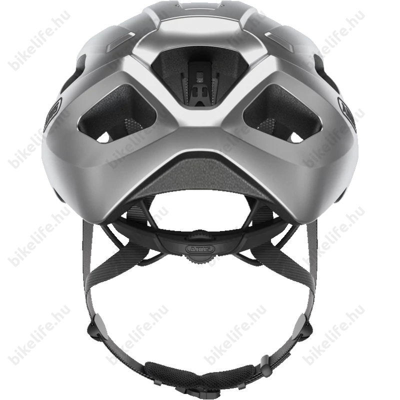 Abus Macator kerékpáros szabadidő bukósisak fényes ezüst M, (52-58cm fejkerülethez)