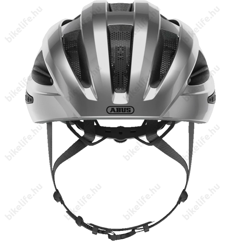 Abus Macator kerékpáros szabadidő bukósisak fényes ezüst M, (52-58cm fejkerülethez)