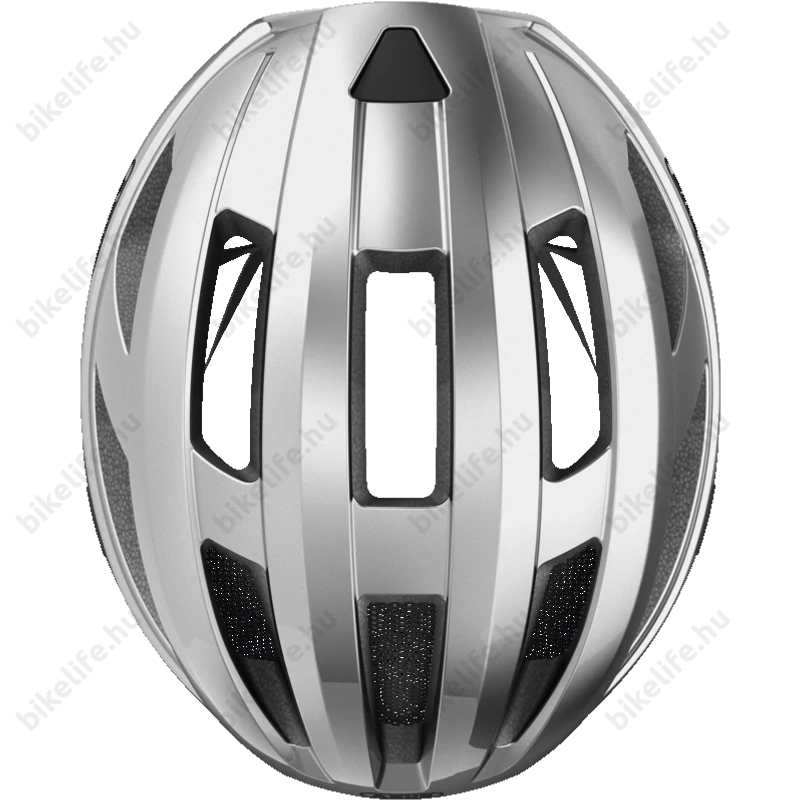 Abus Macator kerékpáros szabadidő bukósisak fényes ezüst M, (52-58cm fejkerülethez)