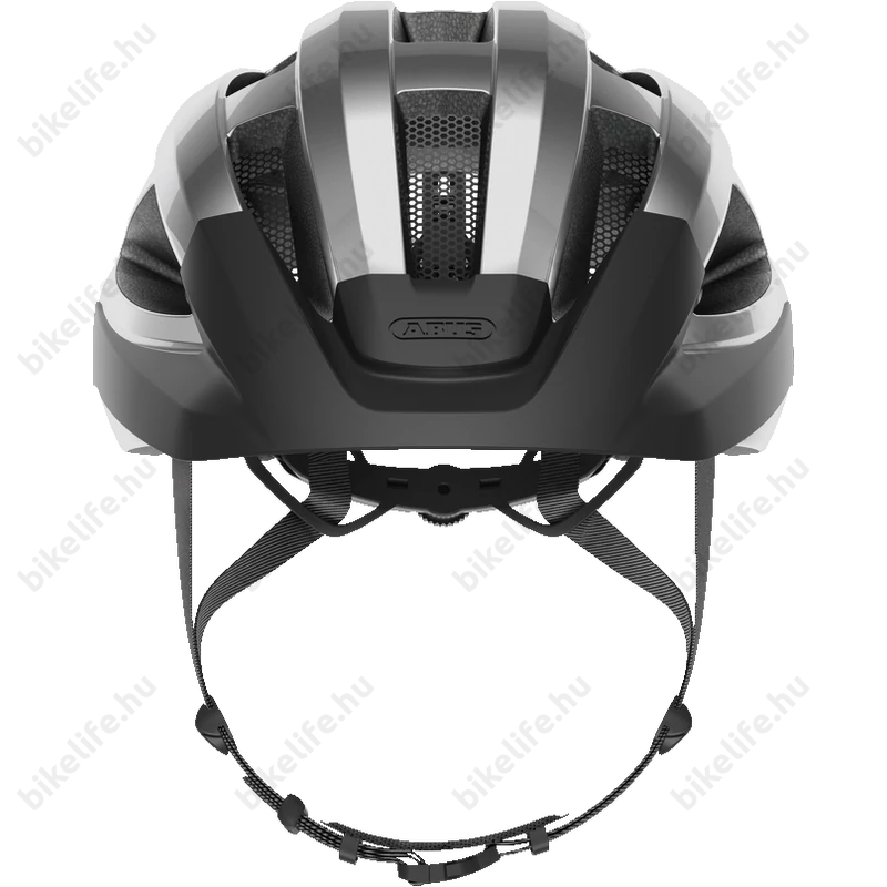 Abus Macator kerékpáros szabadidő bukósisak fényes ezüst M, (52-58cm fejkerülethez)