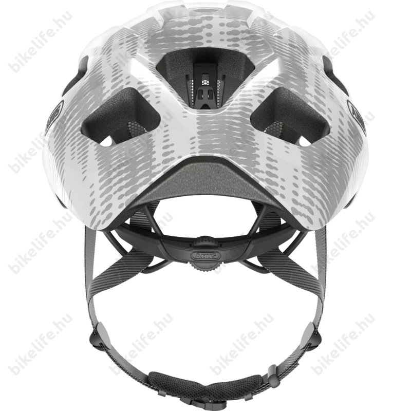 Abus Macator kerékpáros szabadidő bukósisak fehér/ezüst M-es, (52-58cm fejkerület)