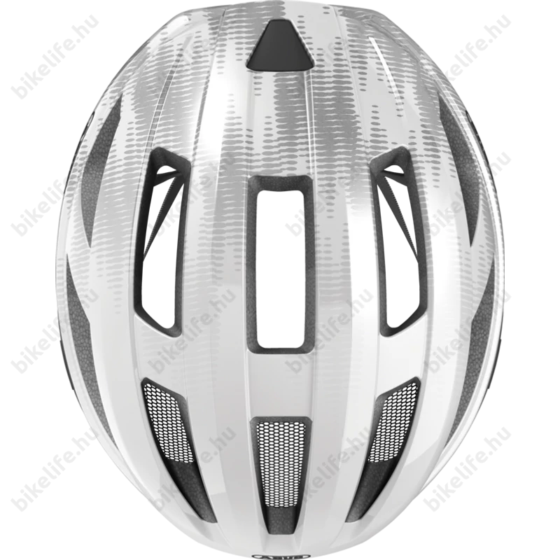 Abus Macator kerékpáros szabadidő bukósisak fehér/ezüst M-es, (52-58cm fejkerület)