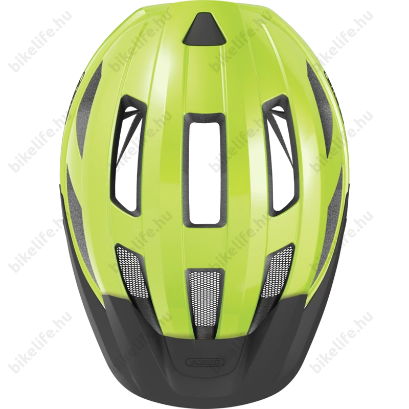 ABUS Macator IN-MOLD signal yellow kerékpáros szabadidő  bukósisak M 52-58cm