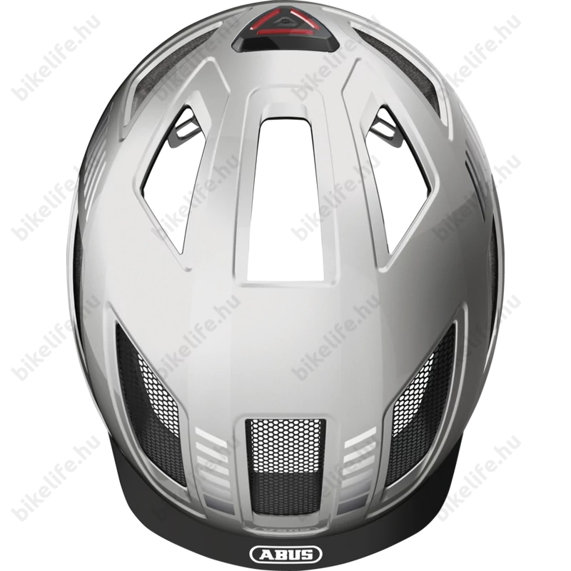 Abus Hyban 2.0 kerékpáros bukósisak beépített villogóval szürke M-es 52-58cm