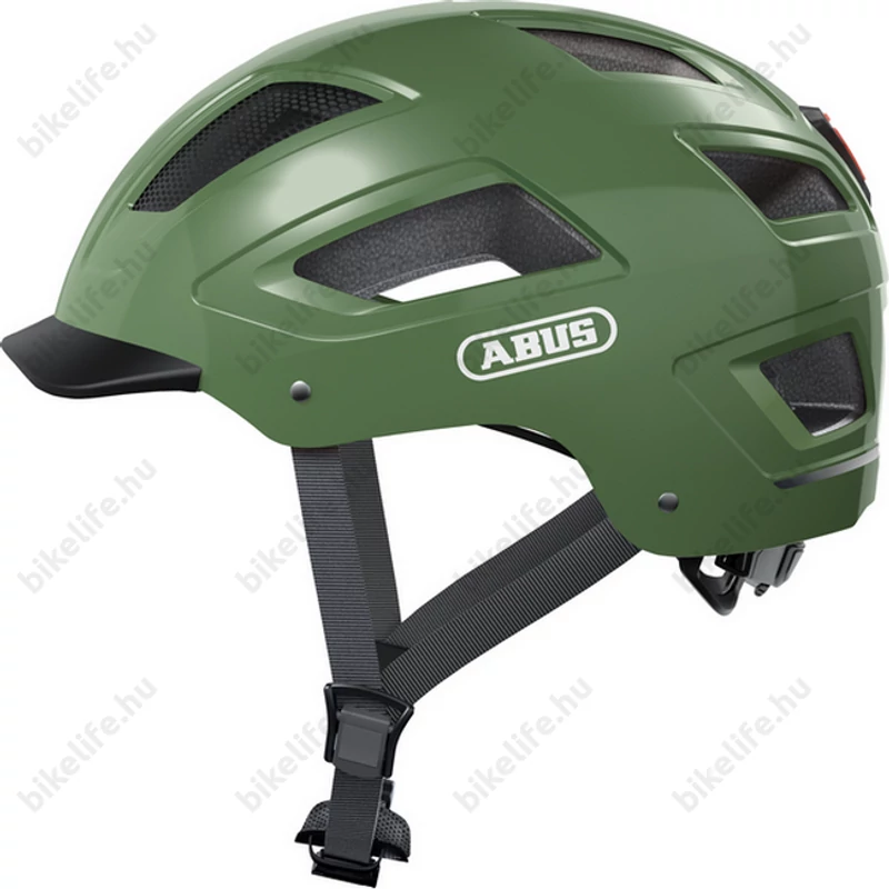 Abus Hyban 2.0 kerékpáros bukósisak beépített villogóval jade zöld M 52-58 cm