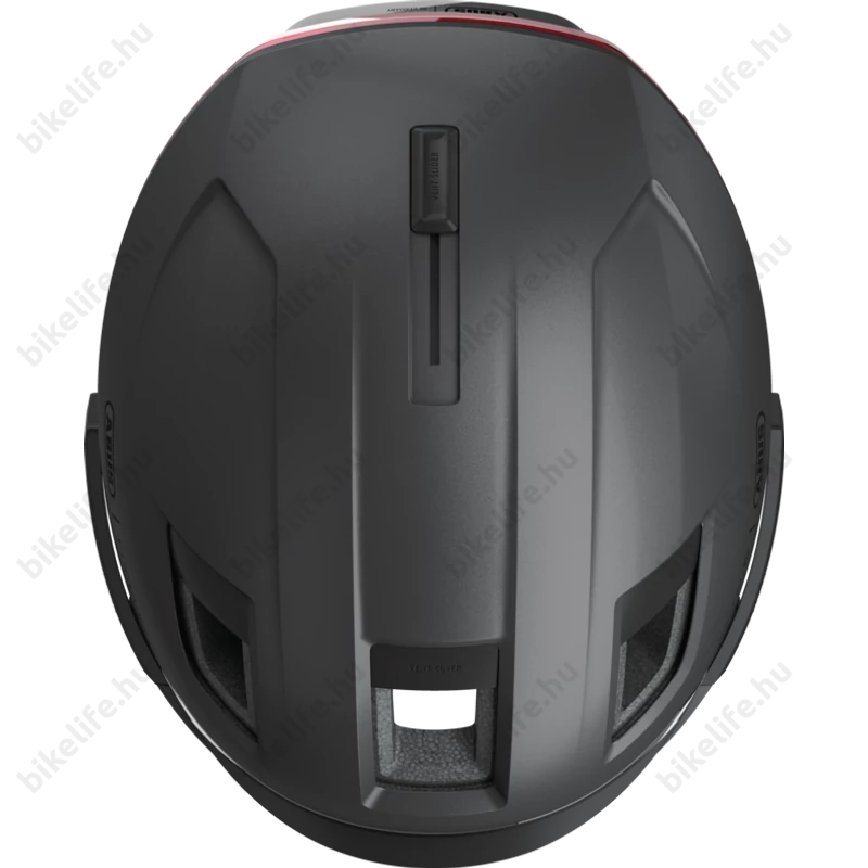 Abus HYP-E BL.ACE kerékpáros bukósisak első/hátsó világítás, index jelző, féklámpa, mágneses lencse titán M (54-58cm)
