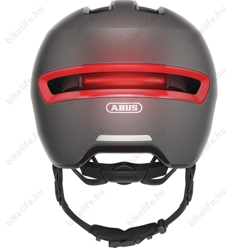Abus HUD-Y felnőtt városi bukósisak In-Mold, mágneses hátsó lámpa, titán L (57-61cm)