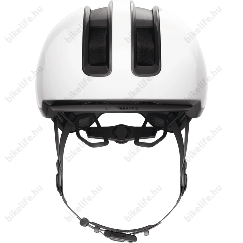 Abus HUD-Y felnőtt városi bukósisak In-Mold, mágneses hátsó lámpa, fényes fehér M (54-58cm)