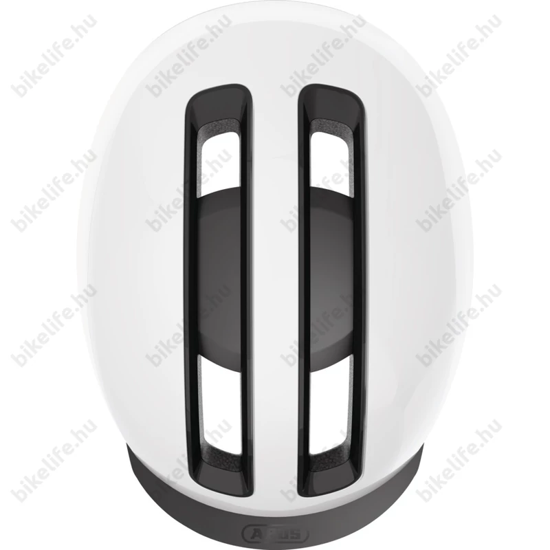 Abus HUD-Y felnőtt városi bukósisak In-Mold, mágneses hátsó lámpa, fényes fehér M (54-58cm)