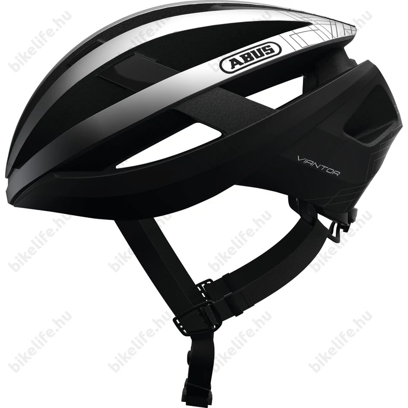 Abus Viantor Road kerékpáros bukósisak L-es 58-62cm fényes ezüst (festés sérült)