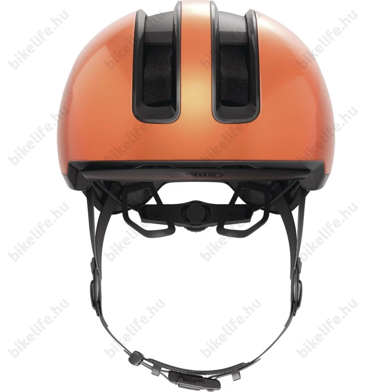Abus HUD-Y felnőtt városi bukósisak In-Mold, mágneses hátsó lámpa, goldfish orange M-es (54-58cm)