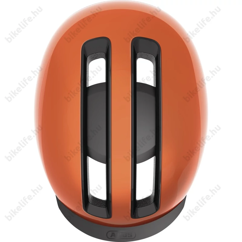 Abus HUD-Y felnőtt városi bukósisak In-Mold, mágneses hátsó lámpa, goldfish orange M-es (54-58cm)
