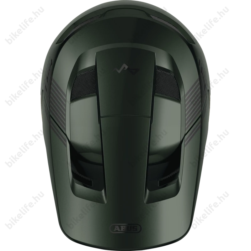 ABUS HiDrop fullface kerékpáros bukósisak moss green M-es, 57-58cm fejkerületre