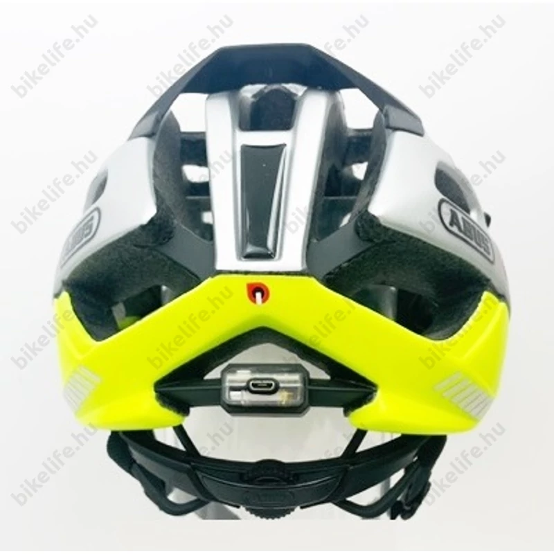 Abus Moventor Quin MTB bukósisak esésérzékelővel, M-es 52-57 cm szürke/neonsárga