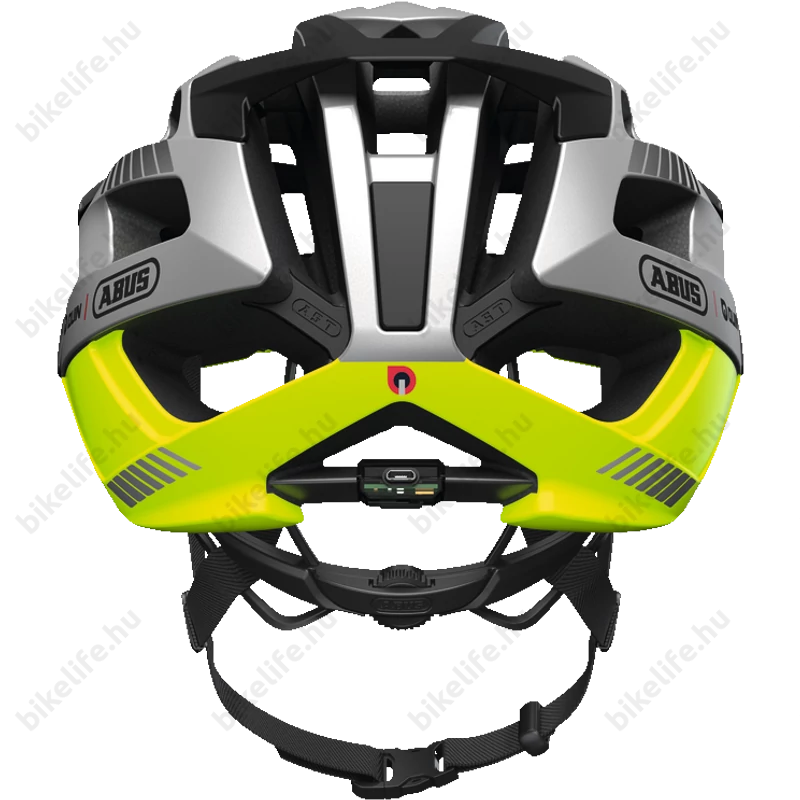 Abus Moventor Quin MTB bukósisak esésérzékelővel, L-es 57-61 cm, szürke/neonsárga
