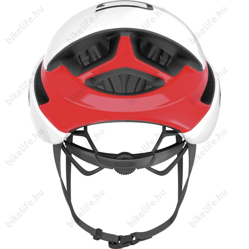 Abus Gamechanger országúti bukósisak L-es (59-62cm-es fejkörmérethez), fehér/piros