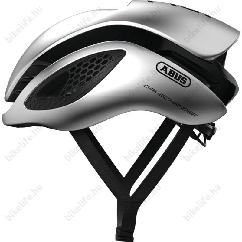 Abus Gamechanger országúti bukósisak L-es (59-62cm-es fejkörmérethez), gleam silver