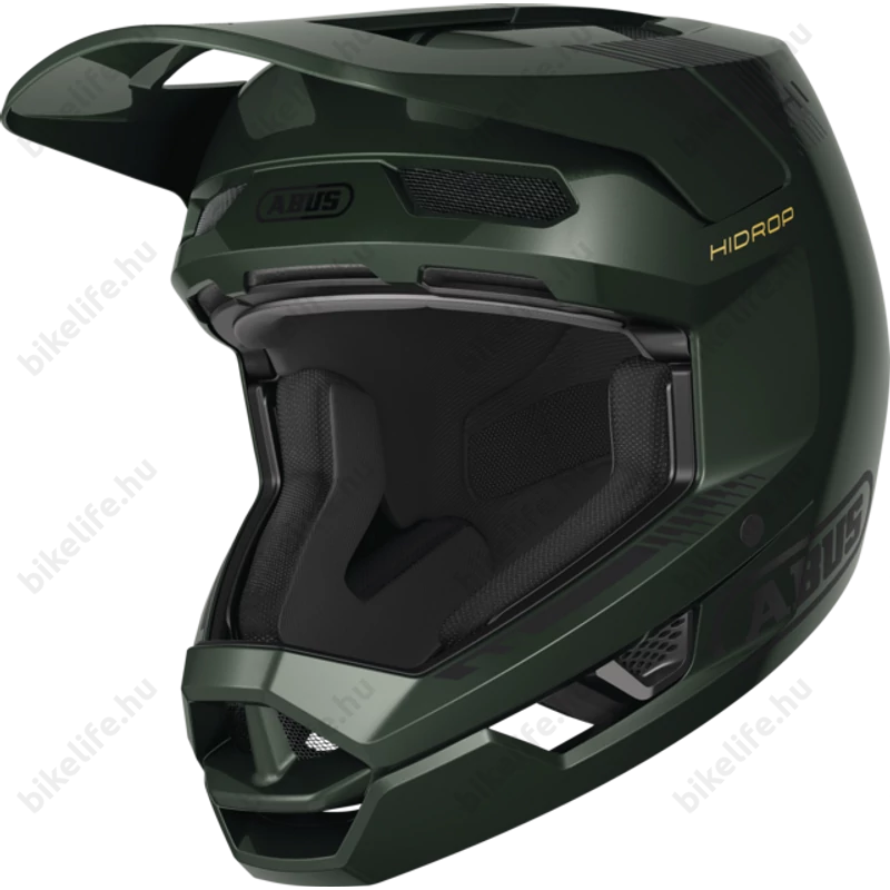 ABUS HiDrop fullface kerékpáros bukósisak moss green L-es, 59-60cm fejkerületre