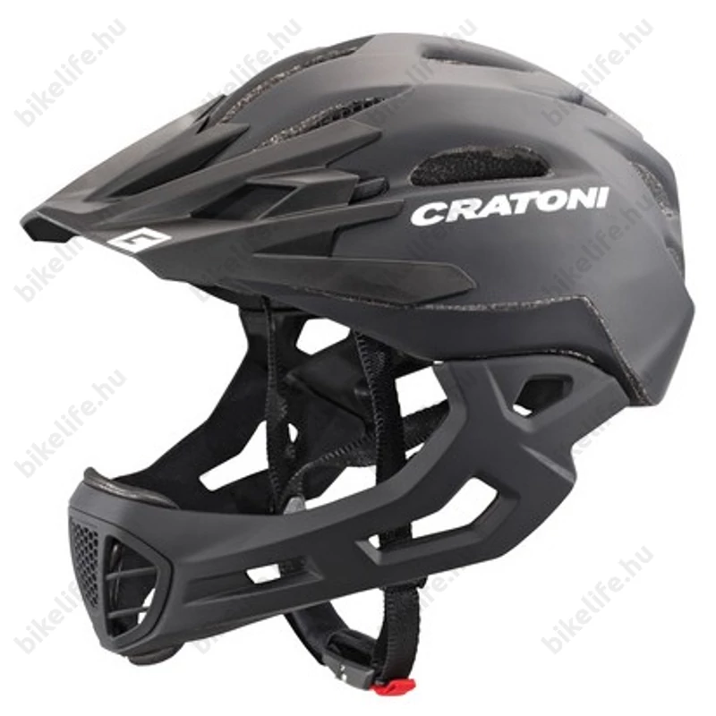 Cratoni C-Maniac fullface felnőtt bukósisak matt-fekete M-L, 54-58cm