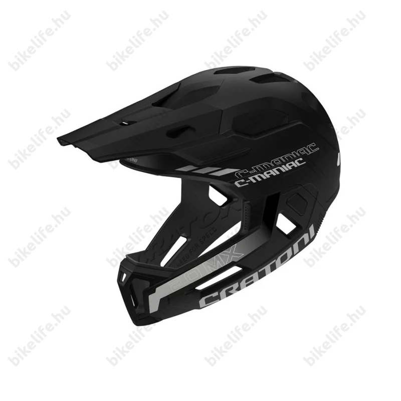 Cratoni C-Maniac 2.0 MX fullface 2 az 1-ben felnőtt sportsisak matt black S-M méret 52-56 cm fejkerületre.
