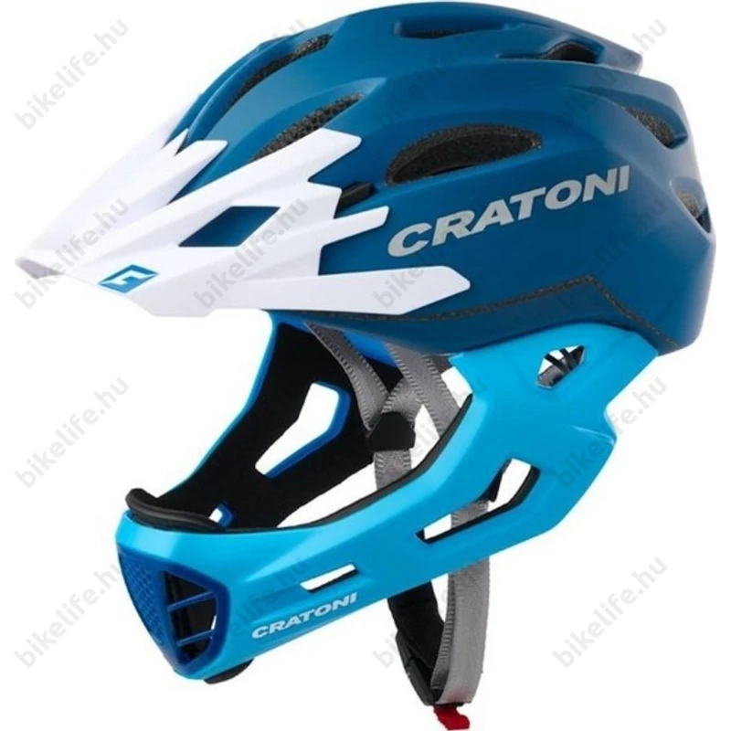 Cratoni C-Maniac fullface felnőtt bukósisak matt-indigo/sky M-L, 54-58cm