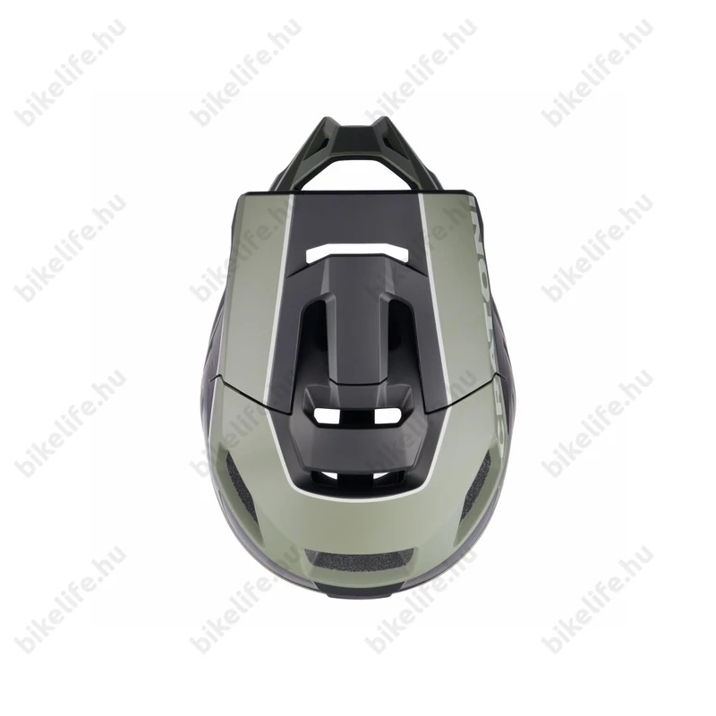 Cratoni Interceptor 2.0 fullface fix állvédős felnőtt sportsisak sage matt / fekete S-M méret 54-58 cm fejkerületre.