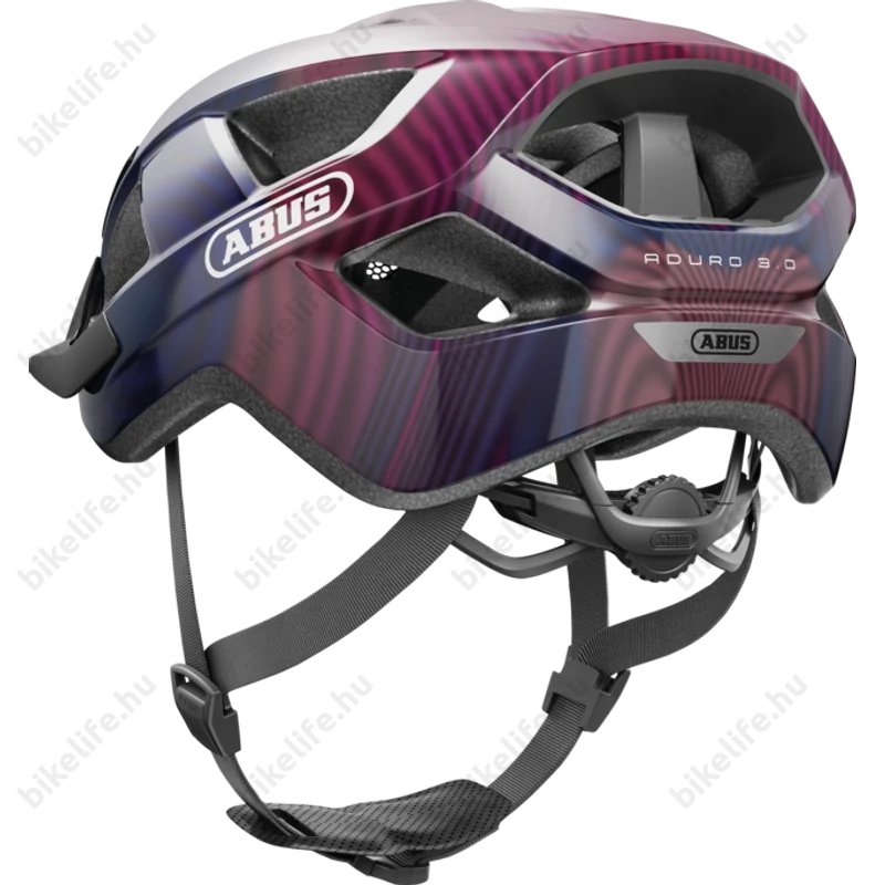 Abus Aduro 3.0 kerékpáros városi bukósisak In-Mold, purple waves M-es 52-58cm fejkerületre