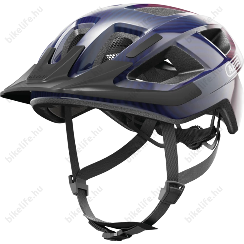 Abus Aduro 3.0 kerékpáros városi bukósisak In-Mold, purple waves L-es 58-62cm fejkerületre