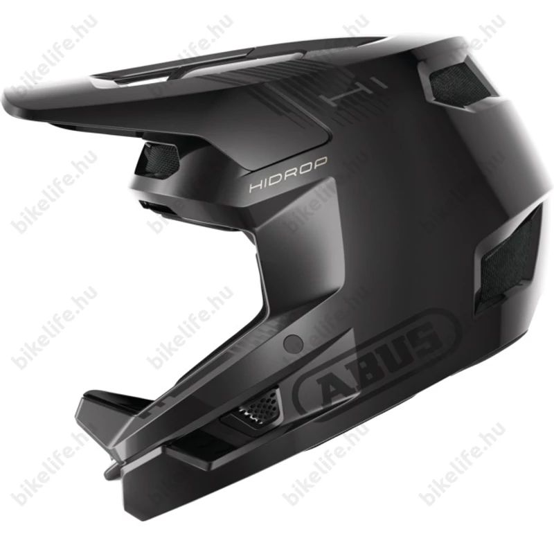 ABUS HiDrop fullface kerékpáros bukósisak shiny black S-es, 55-56cm fejkerületre