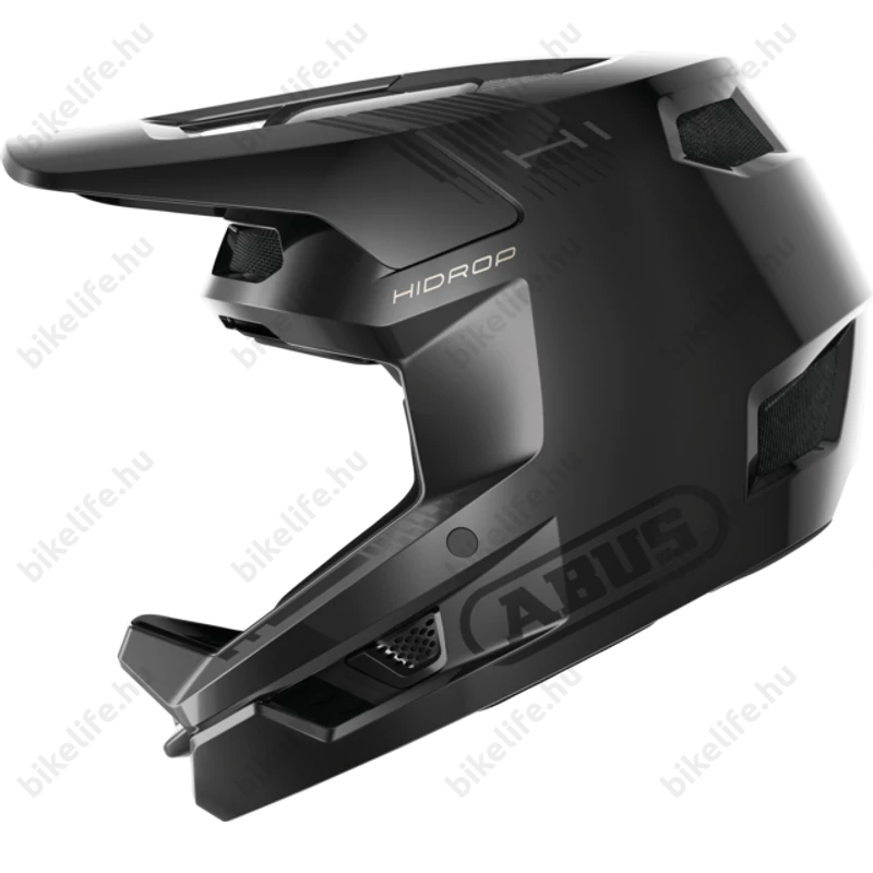 ABUS HiDrop fullface kerékpáros bukósisak shiny black M-es, 57-58cm fejkerületre