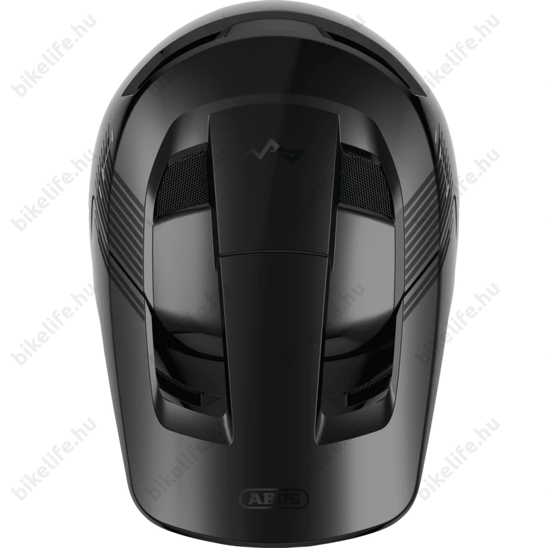 ABUS HiDrop fullface kerékpáros bukósisak shiny black XL-es, 61-62cm fejkerületre