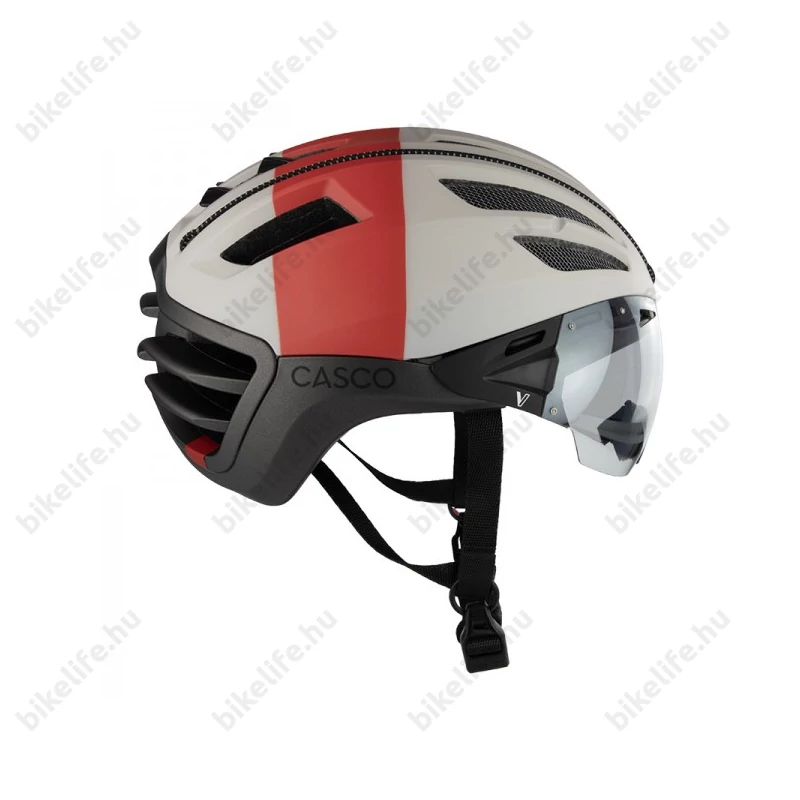 Casco Speedairo Nitro országúti bukósisak  szürke / krém piros L 59-62cm