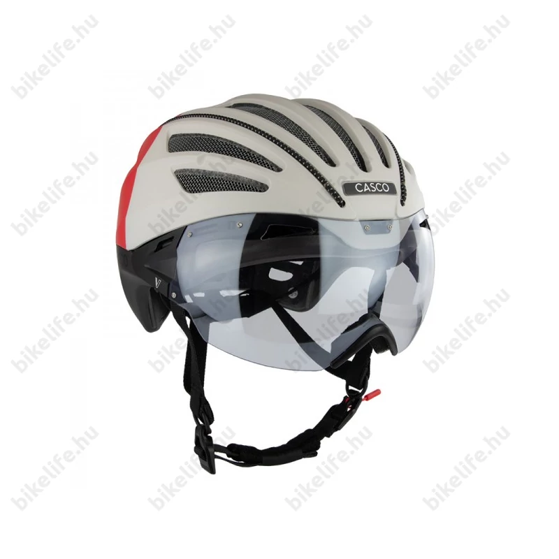 Casco Speedairo Nitro országúti bukósisak  szürke / krém piros L 59-62cm
