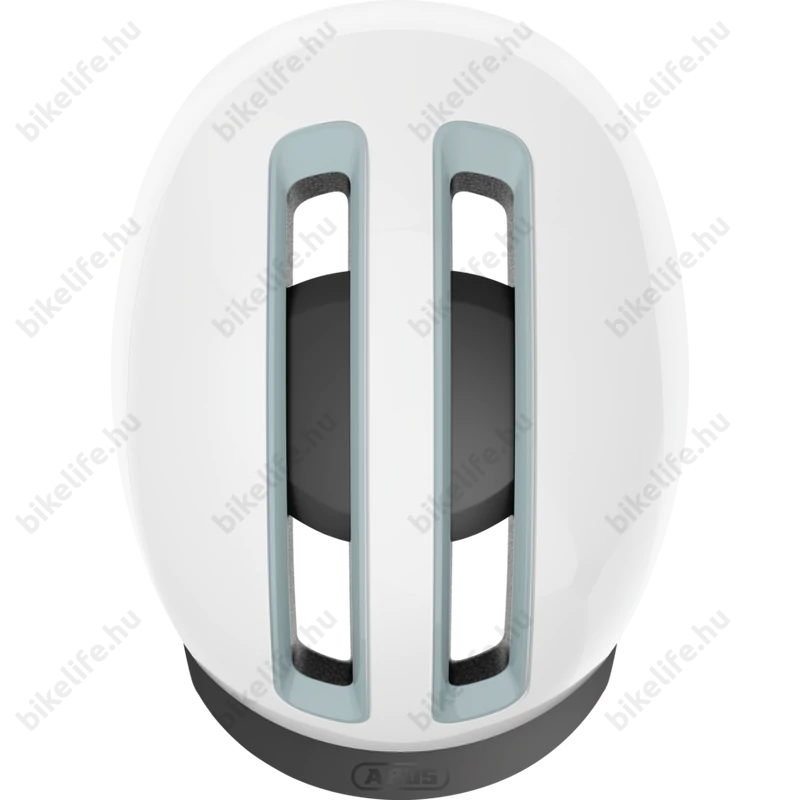 Abus HUD-Y felnőtt városi bukósisak In-Mold, mágneses hátsó lámpa, flower white L (57-61cm)