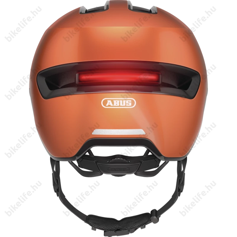 Abus HUD-Y felnőtt városi bukósisak In-Mold, mágneses hátsó lámpa, goldfish orange L (57-61cm)