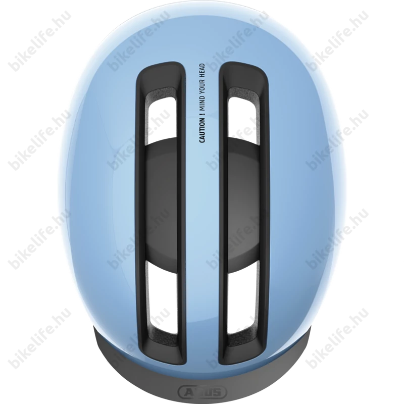 Abus HUD-Y felnőtt városi bukósisak In-Mold, mágneses hátsó lámpa, iced blue S (51-55cm)