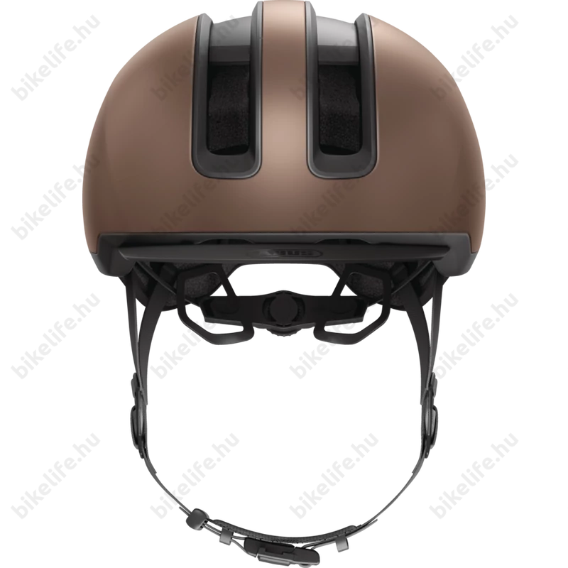 Abus HUD-Y felnőtt városi bukósisak In-Mold, mágneses hátsó lámpa, metallic copper S (51-55cm)