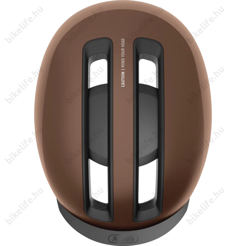 Abus HUD-Y felnőtt városi bukósisak In-Mold, mágneses hátsó lámpa, metallic copper S (51-55cm)