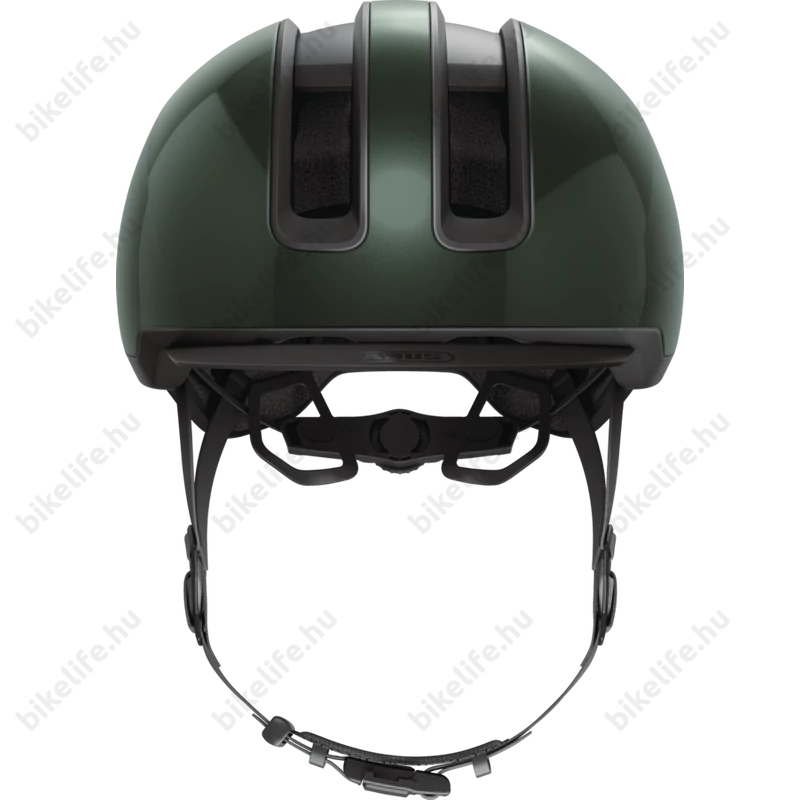 Abus HUD-Y felnőtt városi bukósisak In-Mold, mágneses hátsó lámpa, moss green M (54-58cm)