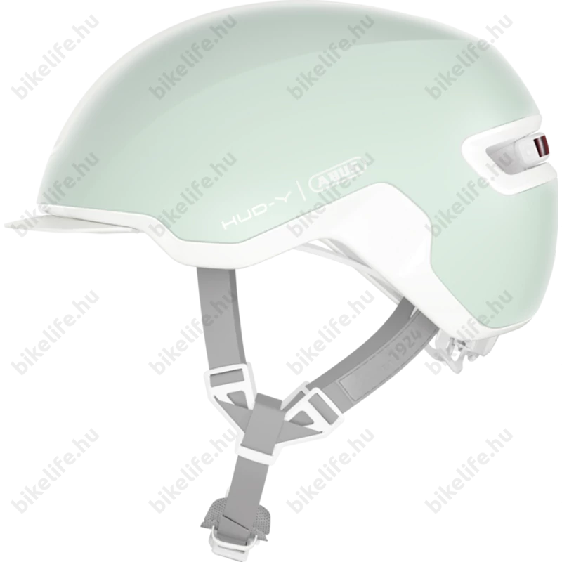 Abus HUD-Y felnőtt városi bukósisak In-Mold, mágneses hátsó lámpa, pure mint S (51-55cm)