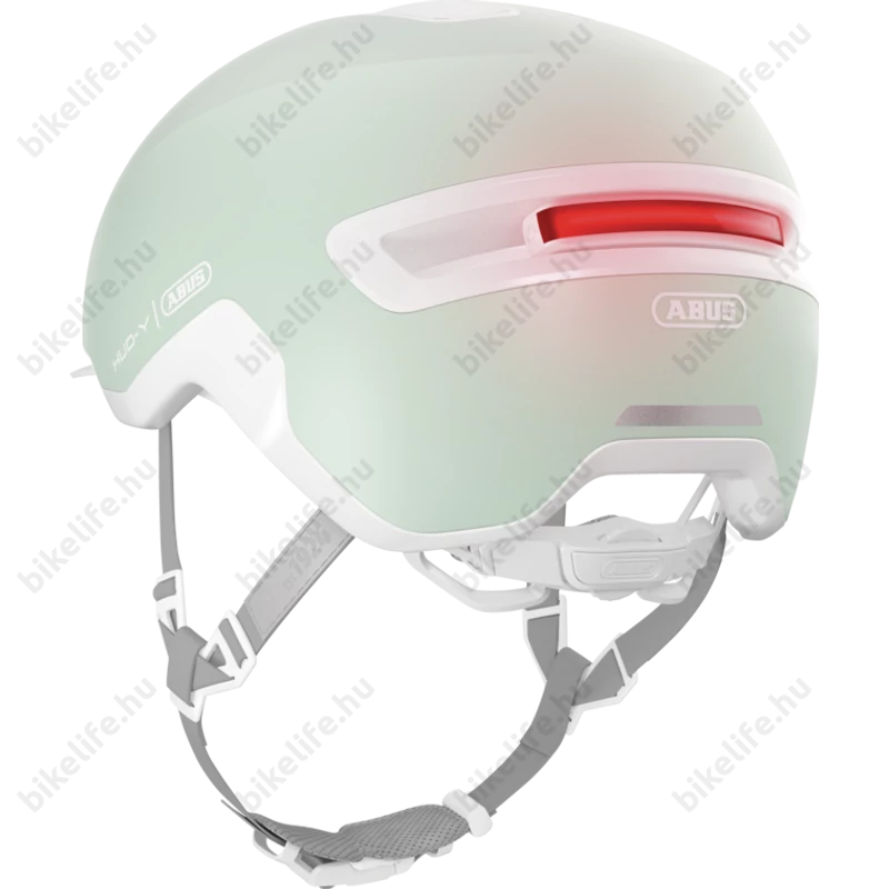 Abus HUD-Y felnőtt városi bukósisak In-Mold, mágneses hátsó lámpa, pure mint S (51-55cm)