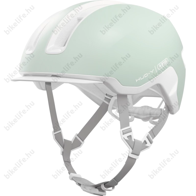 Abus HUD-Y felnőtt városi bukósisak In-Mold, mágneses hátsó lámpa, pure mint S (51-55cm)