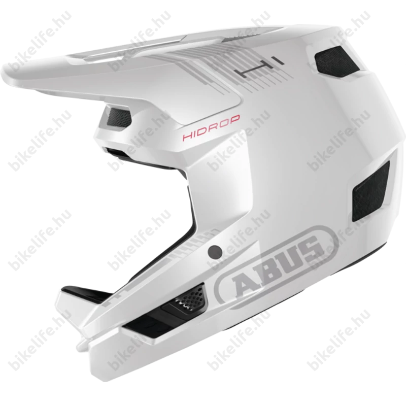 ABUS HiDrop fullface kerékpáros bukósisak shiny white S-es, 55-56cm fejkerületre