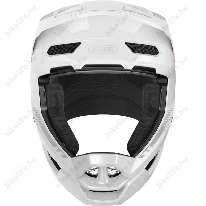 ABUS HiDrop fullface kerékpáros bukósisak shiny white S-es, 55-56cm fejkerületre