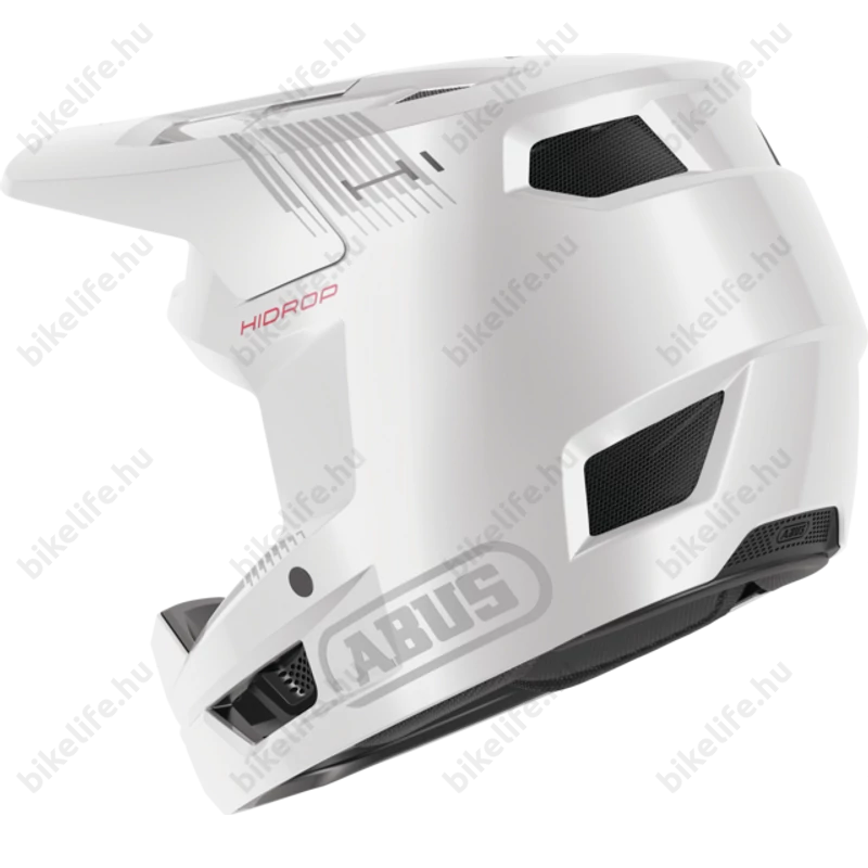 ABUS HiDrop fullface kerékpáros bukósisak shiny white S-es, 55-56cm fejkerületre
